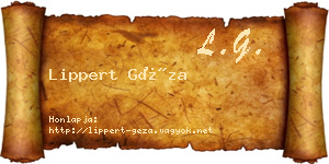 Lippert Géza névjegykártya
