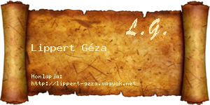 Lippert Géza névjegykártya